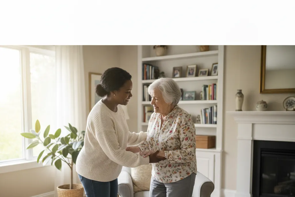 Family caregiver getting paid to care for an elderly loved one at home in Virginia — Godaelli Home Care