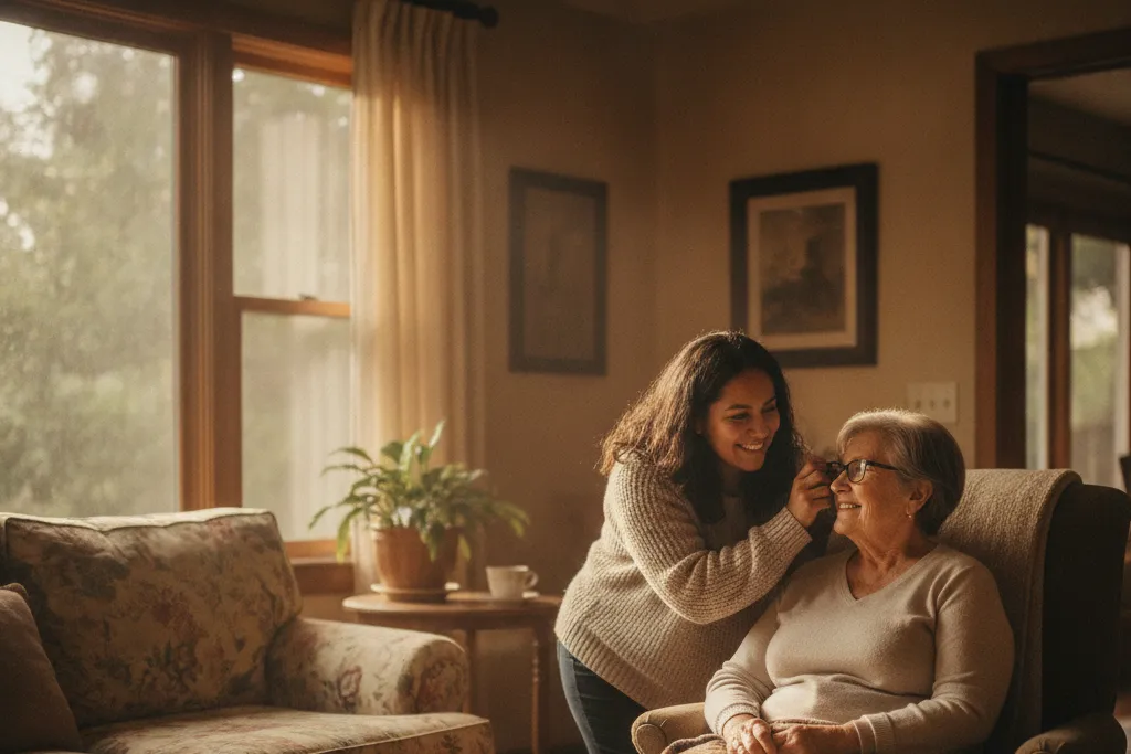 Family caregiver getting paid to care for an elderly loved one at home in Virginia — Godaelli Home Care