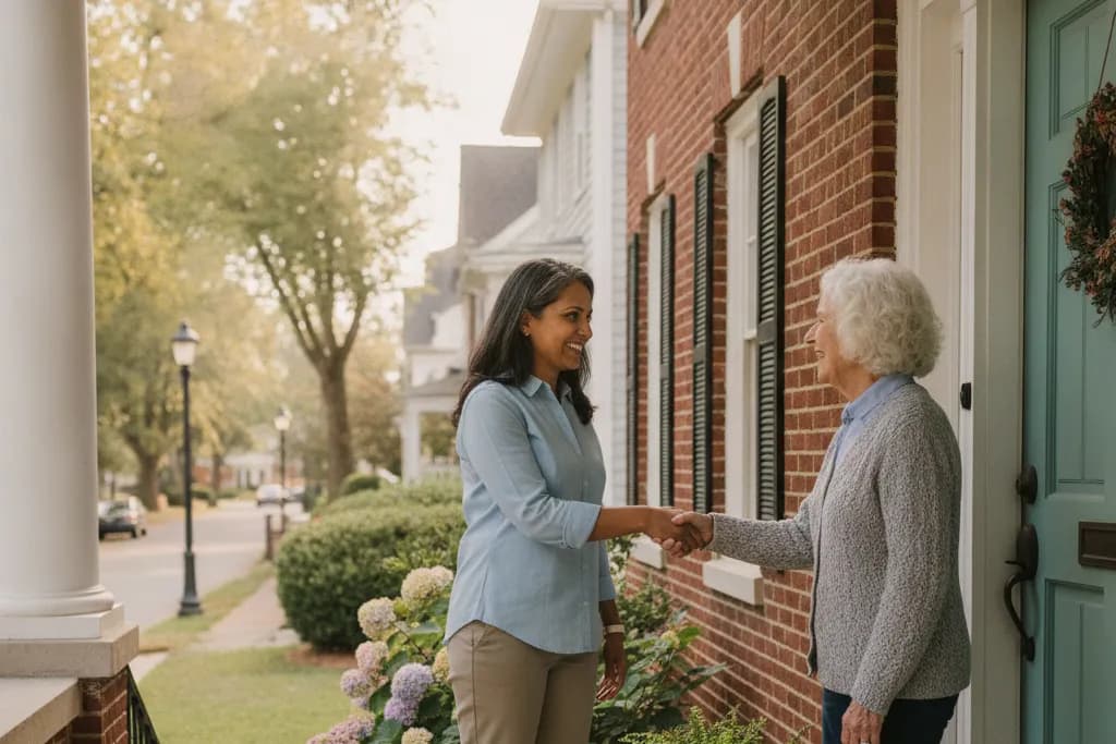 In-home caregiver assisting a senior at home in Alexandria, Virginia — Godaelli Home Care