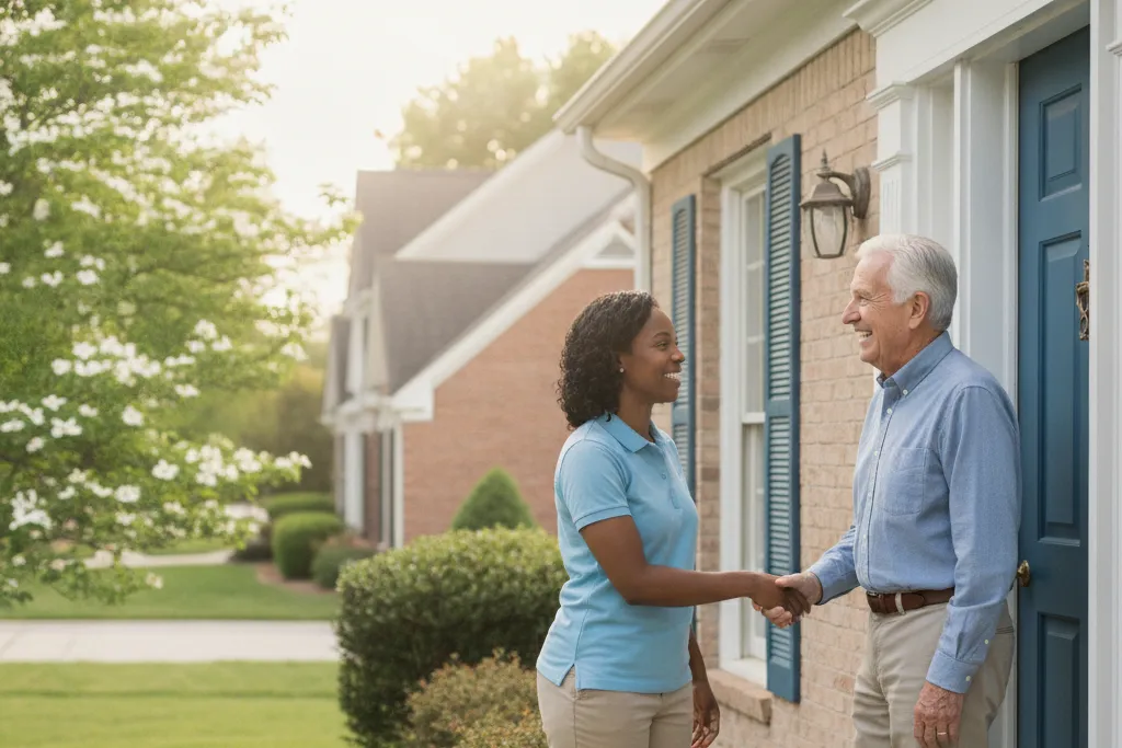 In-home caregiver assisting a senior at home in Richmond, Virginia — Godaelli Home Care