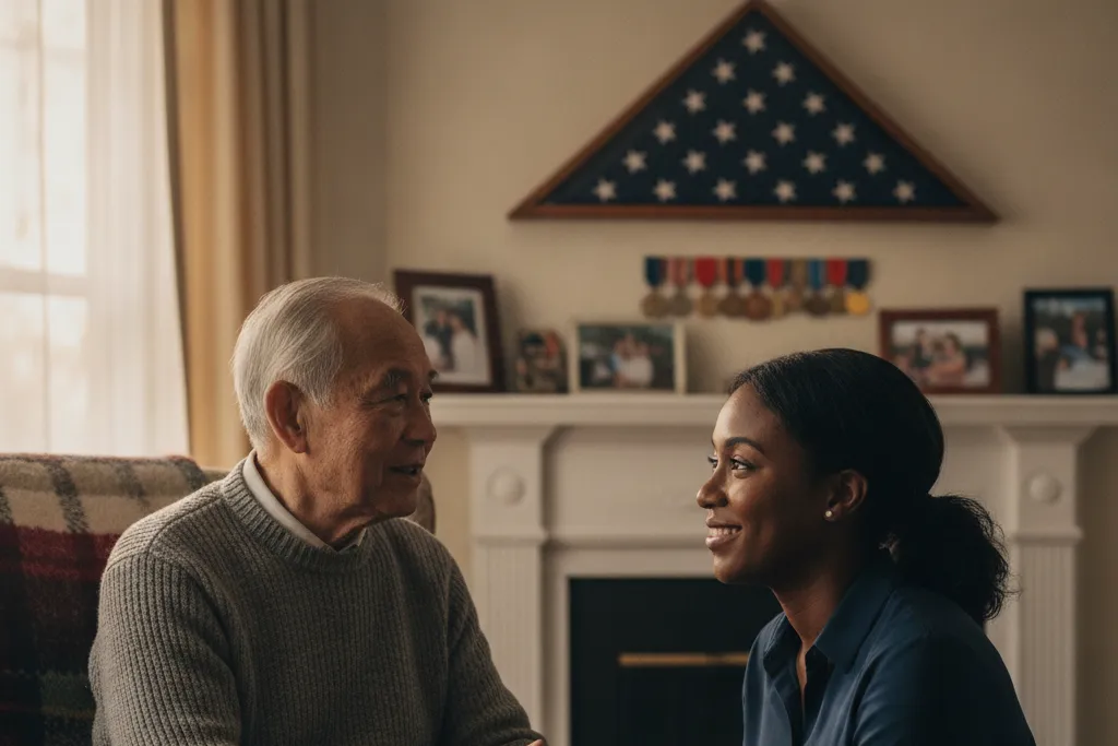 Family caregiver supporting a U.S. military veteran at home in Virginia — Godaelli Home Care