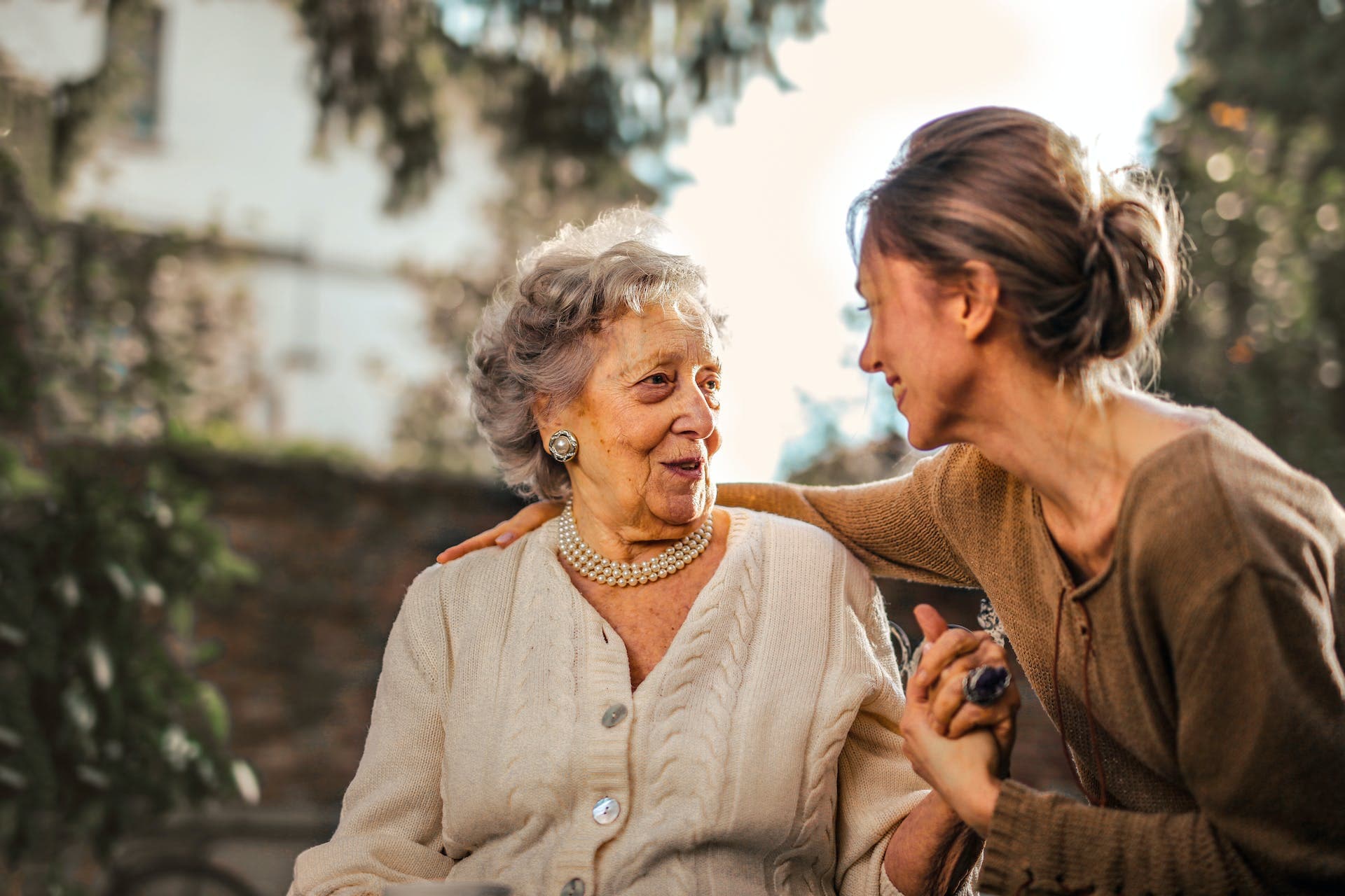 Family caregiver with elderly loved one - Godaelli Home Care